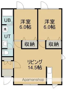 サンライフ亀田港A【1階】の間取り